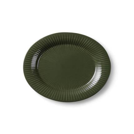 Kähler Hammershøi ovalt bordfad 28,5 cm - Mørk grøn