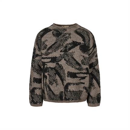 PBO Svera strikketrøje - Camel/black 