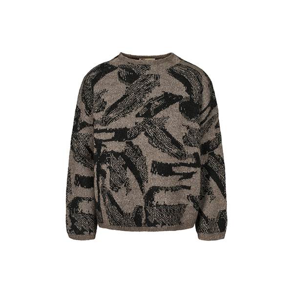 PBO Svera strikketrøje - Camel/black 