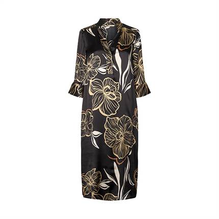 PBO Simbia silk dress - Black print