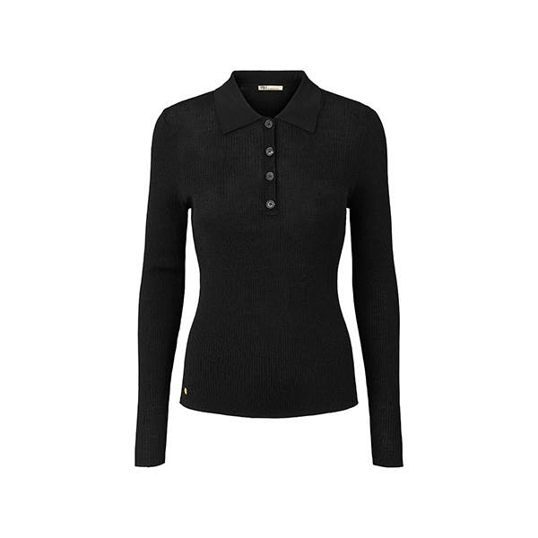 PBO Freesia knit polo - Black 