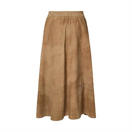 PBO Jono suede long skirt - Camel