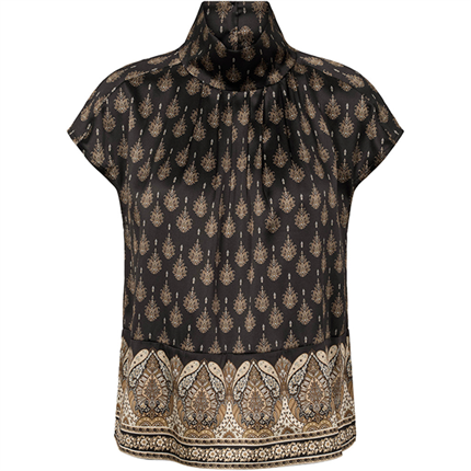 PBO Raila silk blouse - Black mix