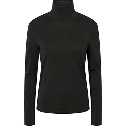 PBO Seta roll neck jersey blouse - Black 