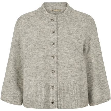 PBO Andrea knit cardigan - Grey melange