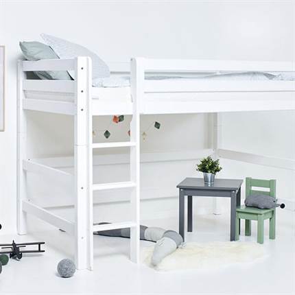 Hoppekids ECO Luxury Mellemhøj seng 120x200 cm, Hvid