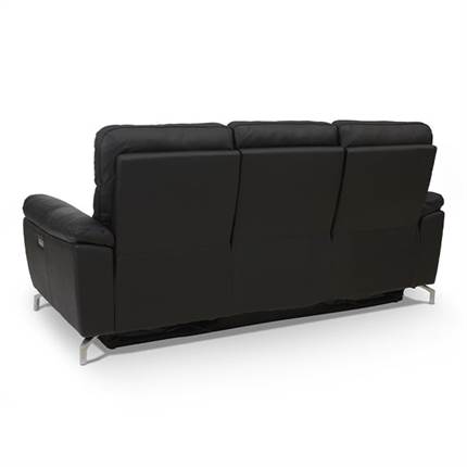 Selesta sofasæt i sort læder - 2 + 3 pers. 