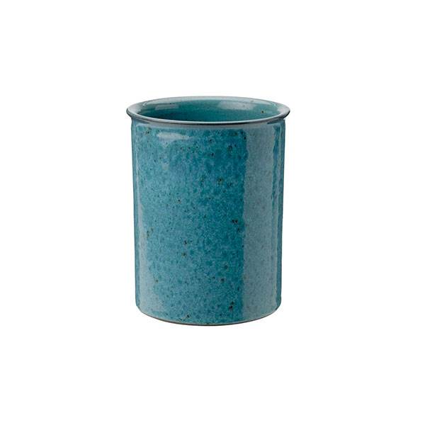 Knabstrup Keramik redskabsholder, støvet blå - H:15 cm.