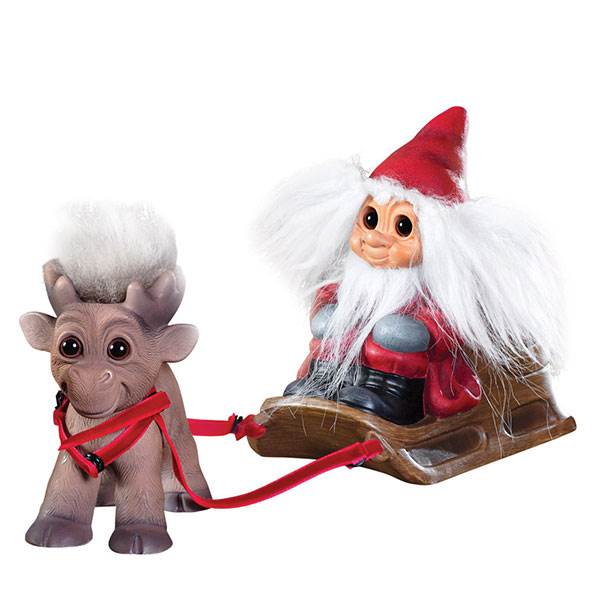 Lykketrold - Julemand med rensdyr Brave