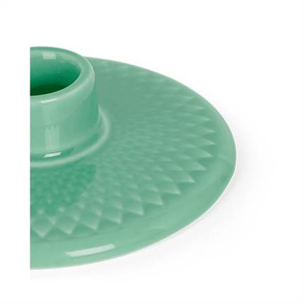 Lyngby Porcelæn Rhombe Color - Kronelysestage - Grøn