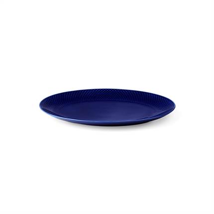 Lyngby Porcelæn Rhombe Color - Serveringsfad 35 x 26,5 cm - Mørk blå