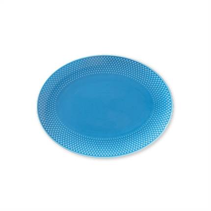 Lyngby Porcelæn Rhombe Color - Serveringsfad 28,5 x 21,5 cm - Blå
