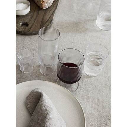 Ferm Living Ripple Small Glasses - Set of 4 - Clear