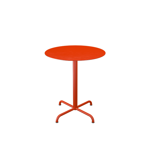 Rundt cafébord i rød Ø64 cm