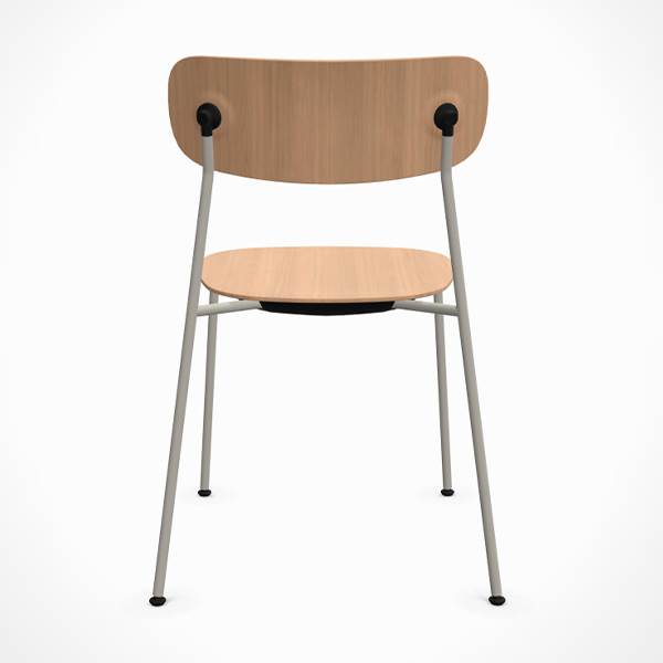 Andersen Furniture Scope spisebordsstol - Light Sandy Grey / Sort / Hvidpig. mat lak