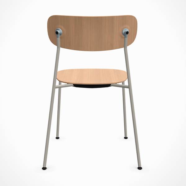 Se Andersen Furniture Scope spisebordsstol - Light Sandy Grey / Zink / Hvidpig. mat lak hos Erling Christensen Møbler