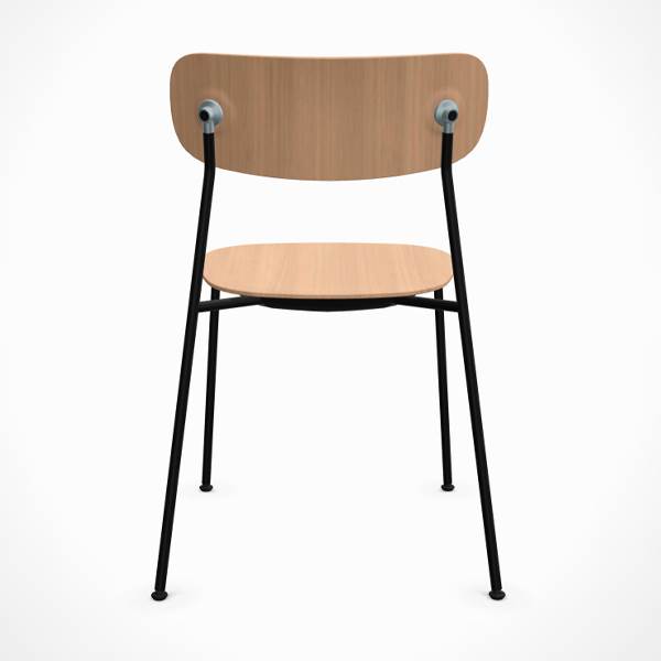 Se Andersen Furniture Scope spisebordsstol - Sort / Zink / Hvidpig. mat lak hos Erling Christensen Møbler