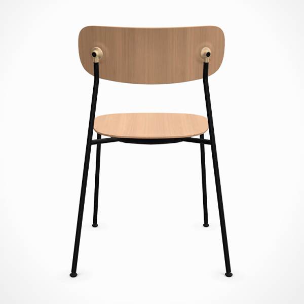 Billede af Andersen Furniture Scope spisebordsstol - Sort / Brass / Hvidpig. mat lak