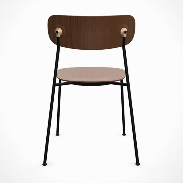 Billede af Andersen Furniture Scope spisebordsstol - Sort / Brass / Røget mat lak