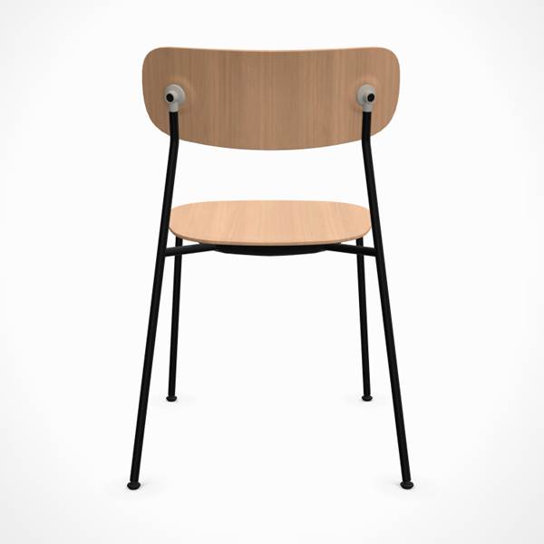 Billede af Andersen Furniture Scope spisebordsstol - Sort / Light Sandy Grey / Hvidpig. mat lak