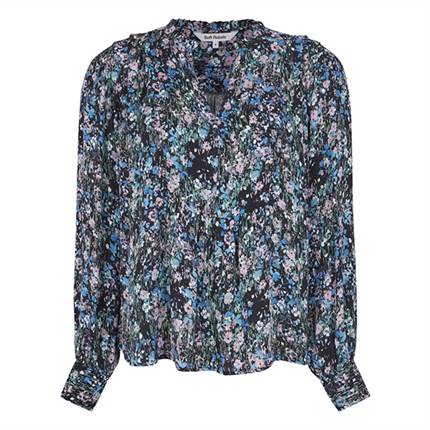 Soft Rebels Ember blouse - Multi pop flower azure blue print 