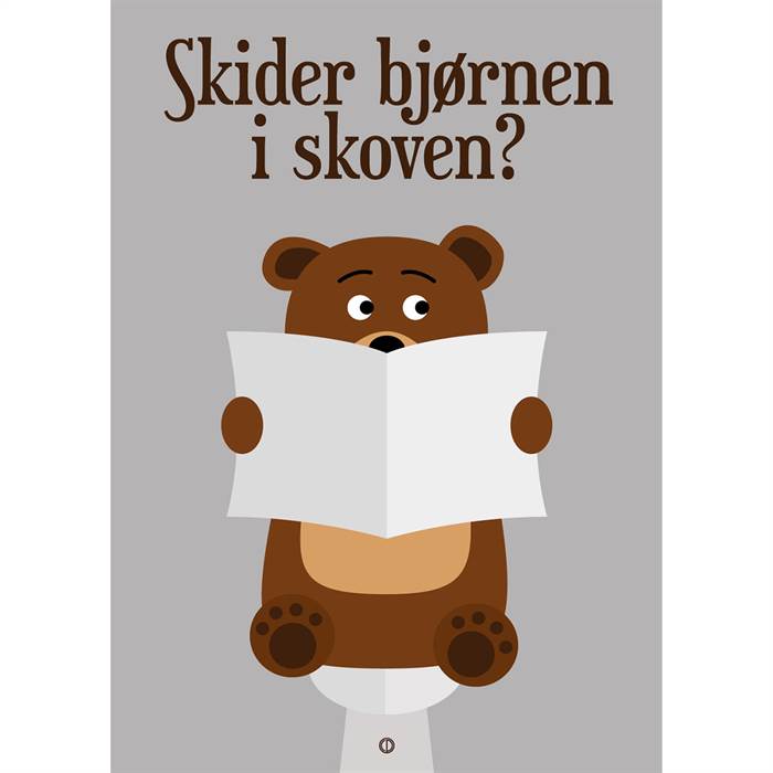 Citatplakat "Skider bjørnen i skoven?" plakat - 50x70cm