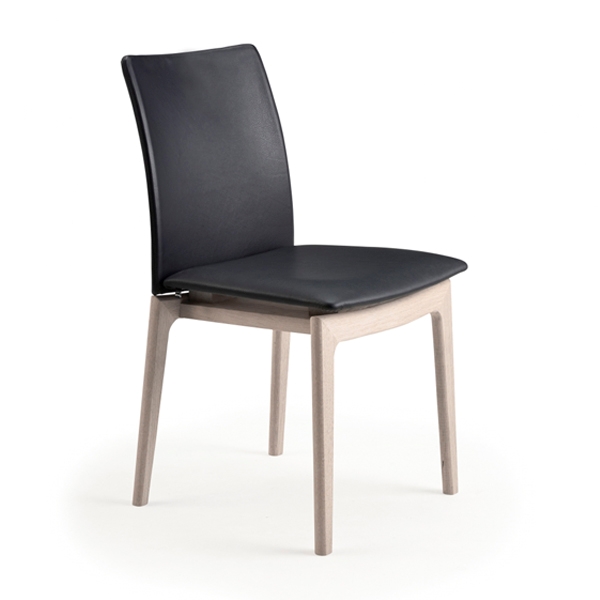 Skovby SM63 spisebordsstol - Hvidolieret eg m. læder