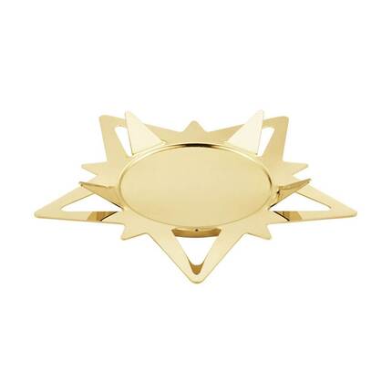 Georg Jensen jul 2021 Stjerne lysestage til bloklys - Forgyldt