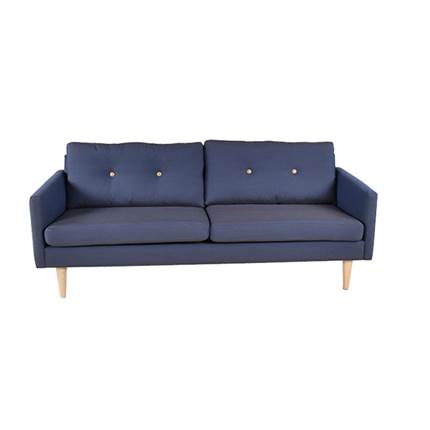 Stouby Jive 3 pers. sofa - Blå med knapper 