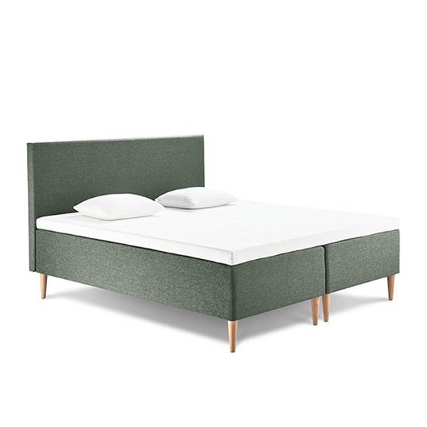 Dual boksmadras i grøn inkl. 5 cm topmadras fra Tempur