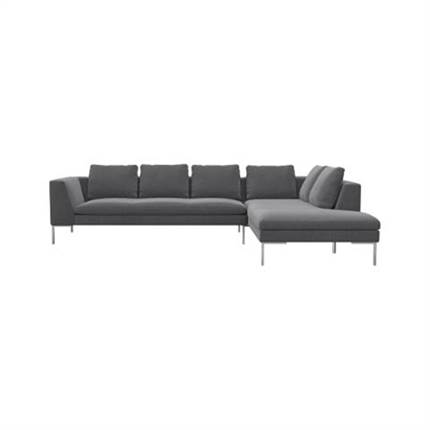 Theca Loano sofa m. open end - grå Rino stof 