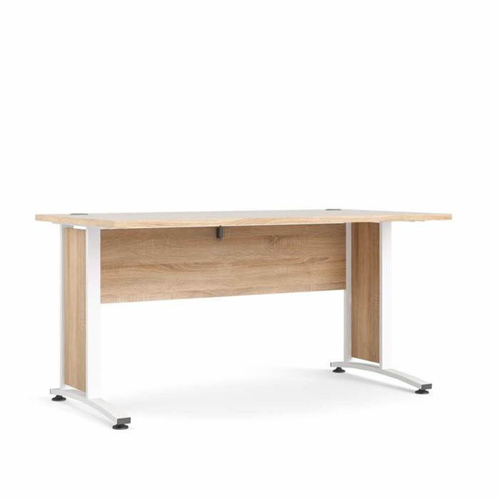 Se Tvilum Prima Komb. skrivebord - 150 cm - Eg struktur & hvid hos Erling Christensen Møbler