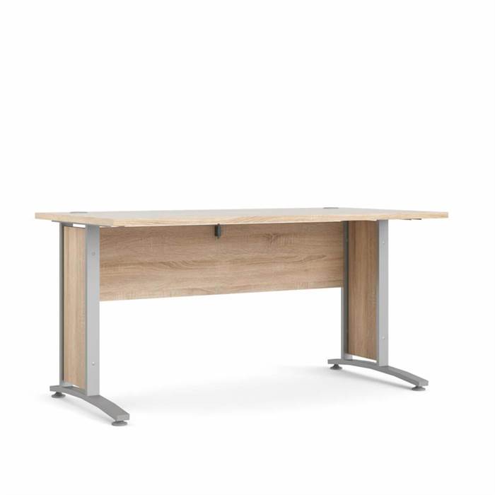 Se Tvilum Prima Komb. skrivebord - 150 cm - Eg struktur & Metal hos Erling Christensen Møbler