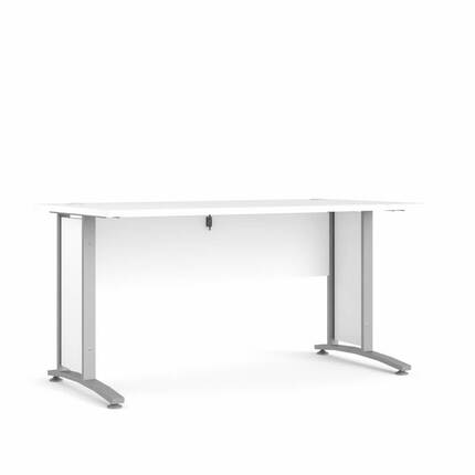 Tvilum Prima Komb. skrivebord - 150 cm - hvid metal