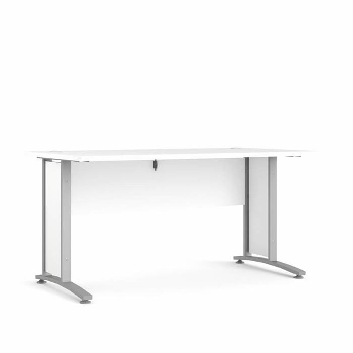 Se Tvilum Prima Komb. skrivebord - 150 cm - hvid / metal hos Erling Christensen Møbler