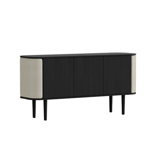Umage Treasures 3-dørs skab - Sort eg - White sands