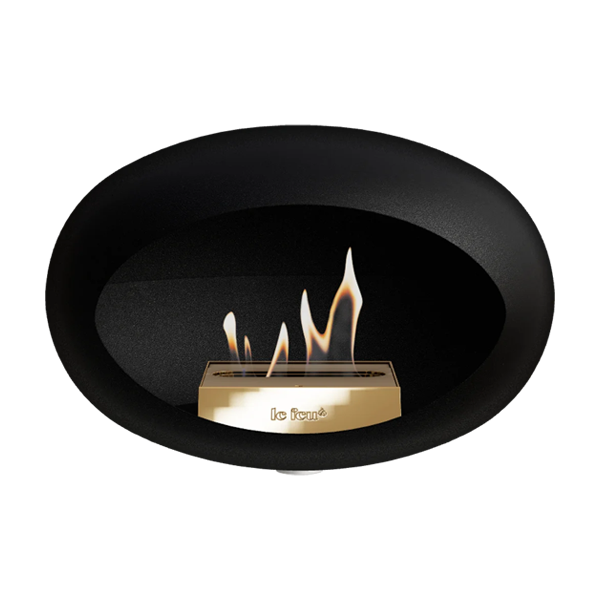 Wall biopejs fra Le Feu i sort med vægmontering i rose gold