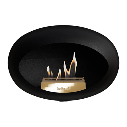 Wall biopejs fra Le Feu i sort med vægmontering i nikkel