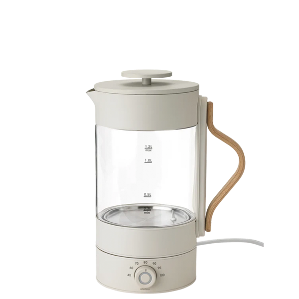 Stelton Emma el-kedel 1,2 liter - Clear/sand : Erling Christensen Møbler