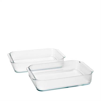 Stelton Pilastro ovnfast fad L 33,1 cm, 2 stk - Klar 