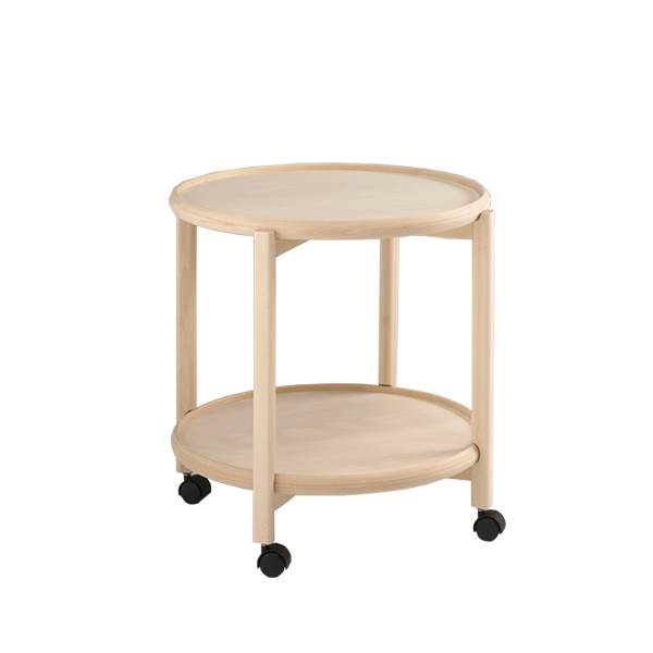 Thomsen Furniture Hudson rullebord - Bøg/Bøg - bøg natur - Ø55 cm