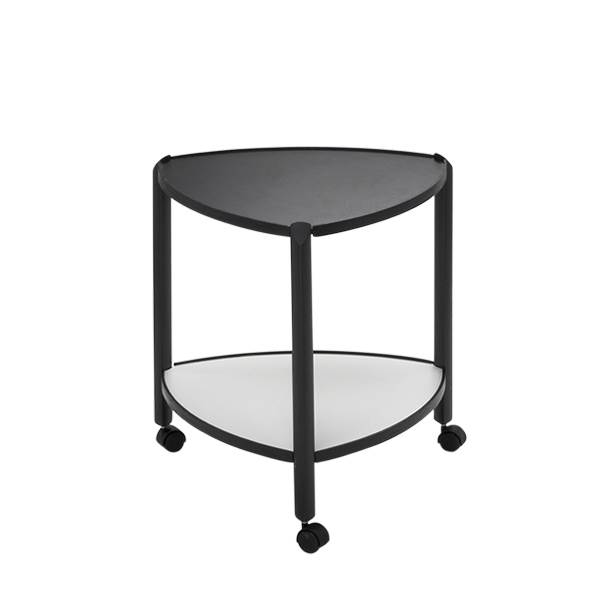 Thomsen Furniture Visit rullebord - sortbejdset eg/melamin - 55x50x50 cm