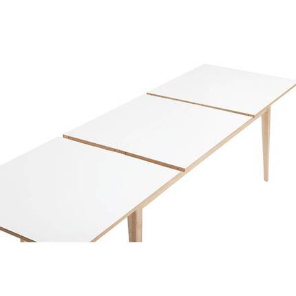 Andersen Furniture T3 spisebord m. synkronudtræk - hvid laminat 
