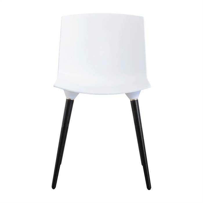 Billede af Andersen Furniture TAC spisebordsstol - plast - Hvid - Sort stel