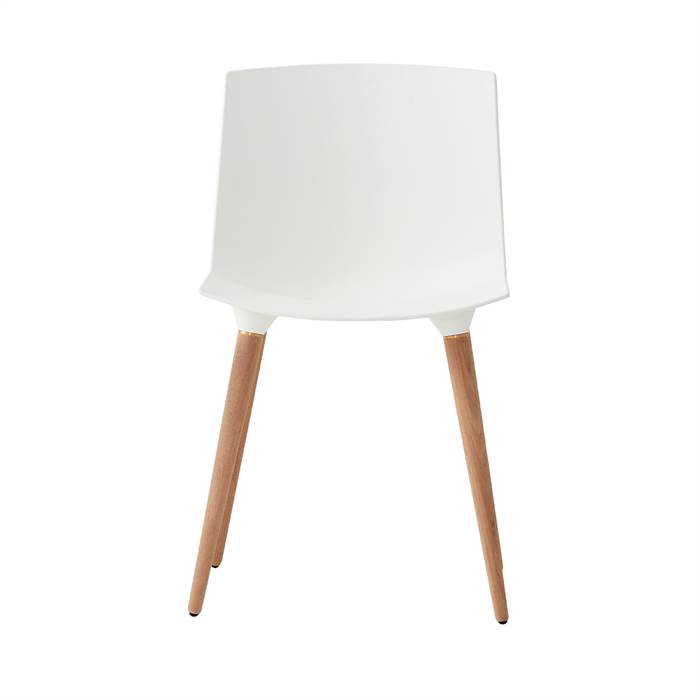Billede af Andersen Furniture TAC spisebordsstol - plast - Hvid - Mat lak stel hos Erling Christensen Møbler