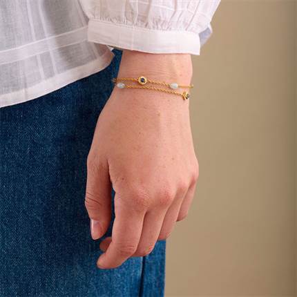 Pernille Corydon Autumn sky bracelet adj. 16-19 cm - Forgyldt sølv