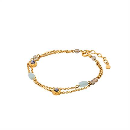 Pernille Corydon Autumn sky bracelet adj. 16-19 cm - Forgyldt sølv
