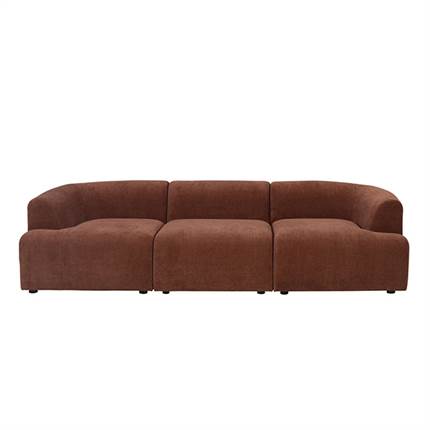 Baloo 3 pers. sofa - rustrød stof
