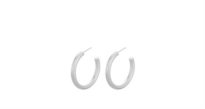 4: Pernille Corydon Beta øreringe 35 mm. sølv
