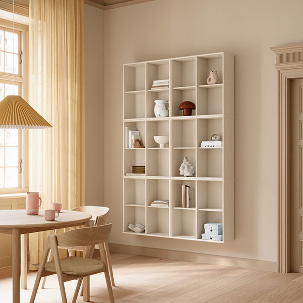 Mistral opstilling med 6x025 moduler fra Mistral i beige